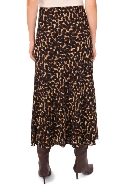 Halogenr Halogen(r) Leopard Print Brushed Pull-on Maxi Skirt In Brown