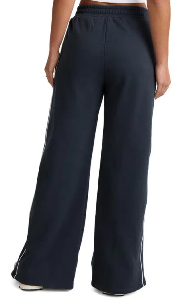 Beyond Yoga Luxefleece Piper Wide Leg Pants In Nocturnal Navy In Blue