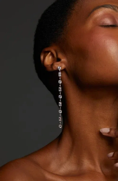 Nadri Everleigh Cubic Zirconia Linear Drop Earrings In Metallic