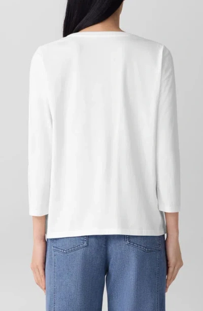 Eileen Fisher Women's Round Neck T-shirt In White