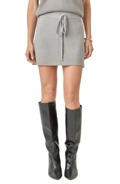 English Factory Drawstring Waist Sweater Miniskirt In Gray