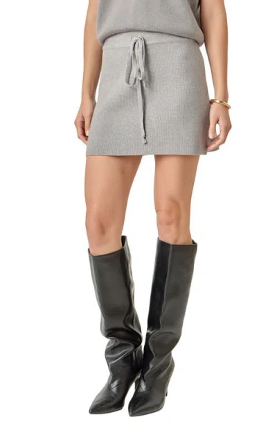 English Factory Drawstring Waist Sweater Miniskirt In Gray