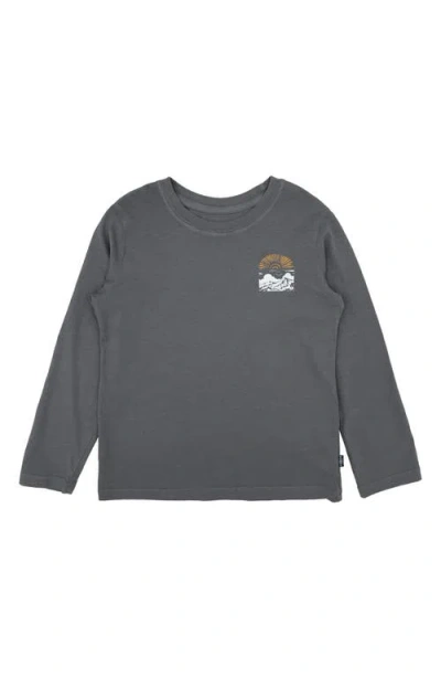 Feather 4 Arrow Kids' Outside Long Sleeve Graphic T-shirt In Gray