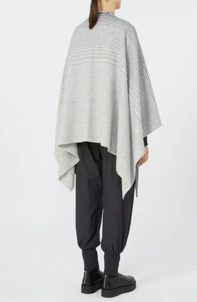 Mm By Max Mara Brenta Wool Blend Ruana In Gray