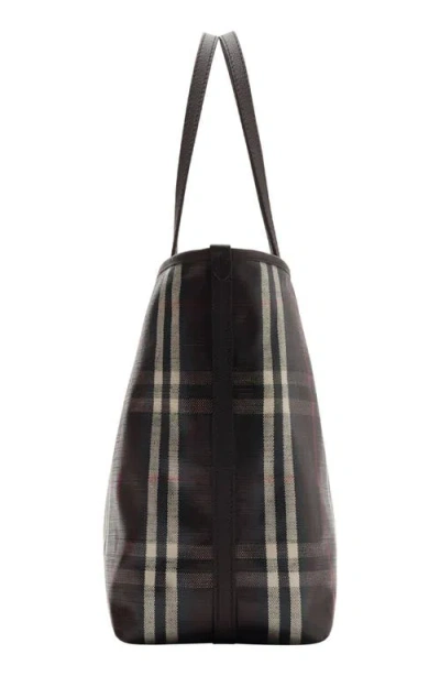 Burberry Womens Mahogany Medium Highlands Cotton-blend Tote Bag In Multi