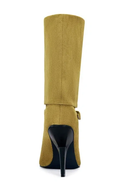 Azalea Wang Winding Pointed Toe Bootie In Green