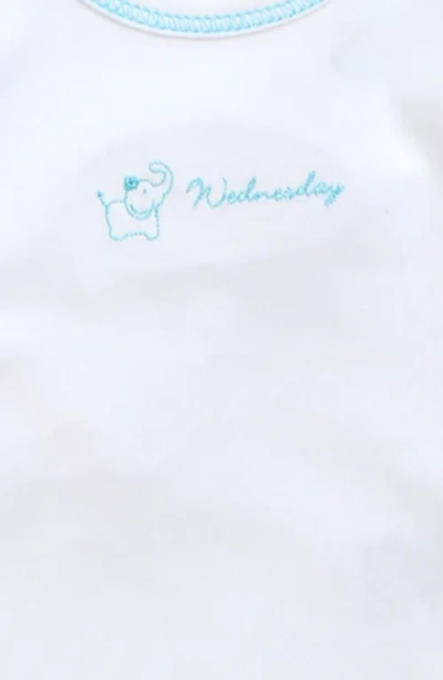 Kissy Kissy Days Of The Week Set Of 7 Bodysuits In White