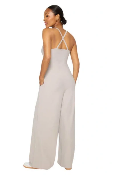 Fabletics Cloud Jersey Wide Leg Jumpsuit In White