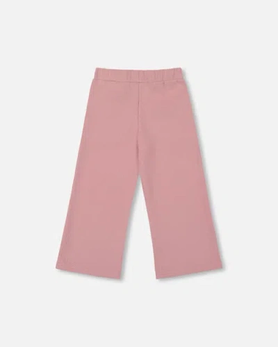Deux Par Deux Waffle Flare Leg Pants In Pink