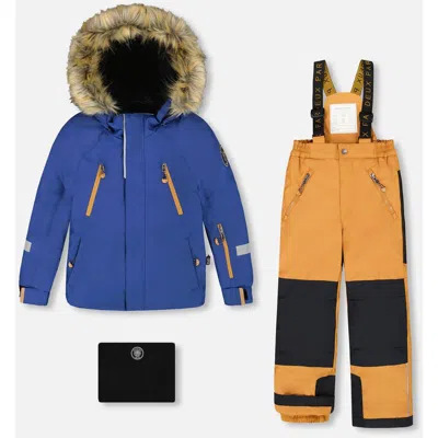 Deux Par Deux Boy Two-piece Play Snowsuit In Multi