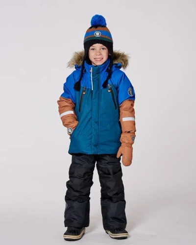 Deux Par Deux Boy Two-piece Play Snowsuit In Multi