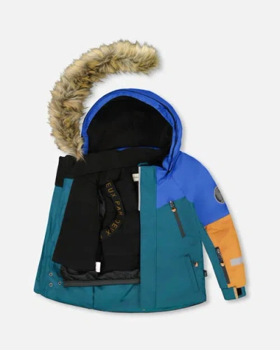 Deux Par Deux Boy Two-piece Play Snowsuit In Multi