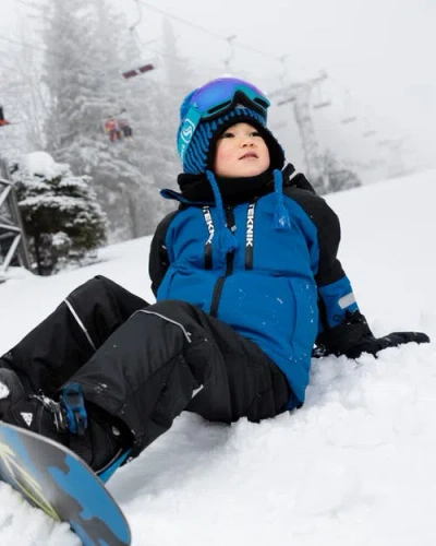 Deux Par Deux Boy Two-piece Teknik Snowsuit In Blue