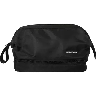 Members Only Travel Pouch With Zipper Closure In Black