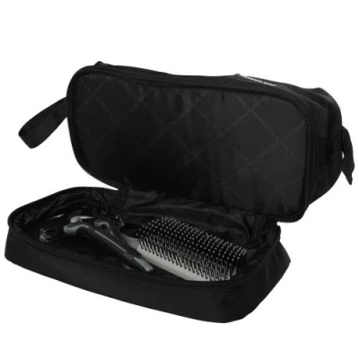 Members Only Travel Pouch With Zipper Closure In Black