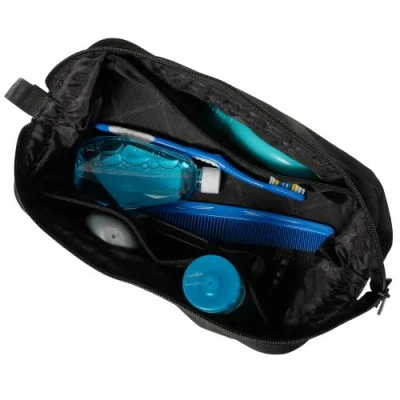 Members Only Travel Pouch With Zipper Closure In Black