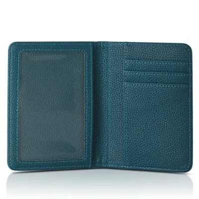Members Only Passport Holder, Bifold Wallet With Secure Card Slots In Blue
