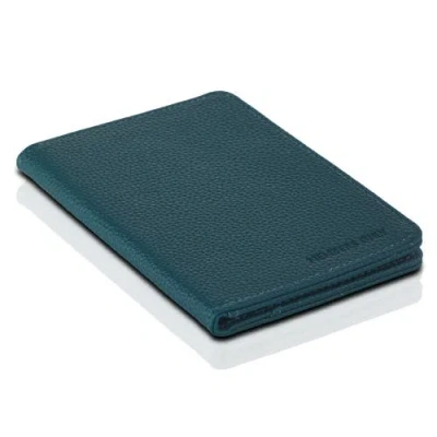 Members Only Passport Holder, Bifold Wallet With Secure Card Slots In Blue