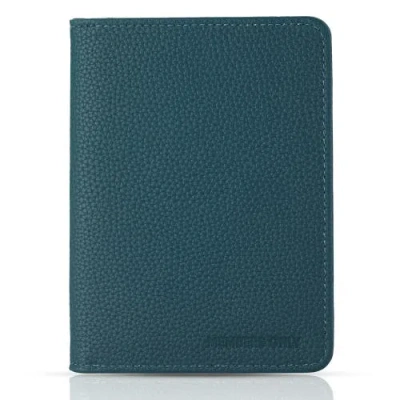 Members Only Passport Holder, Bifold Wallet With Secure Card Slots In Blue