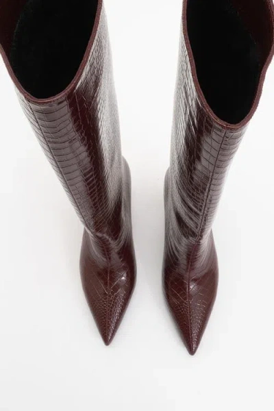 Prologue Shoes Cassandra High Heel Boot In Red