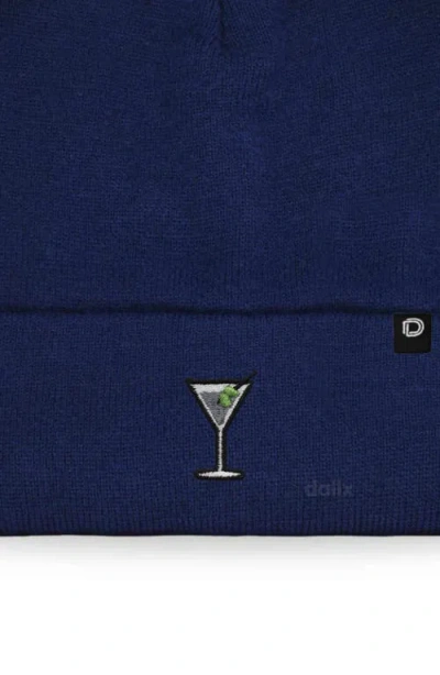 Dalix Martini Beanie Cap In Blue