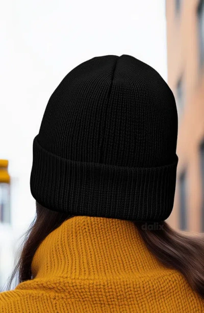 Dalix Espresso Martini Beanie Cap In Black