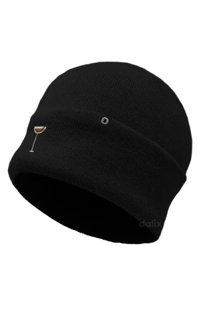 Dalix Espresso Martini Beanie Cap In Black