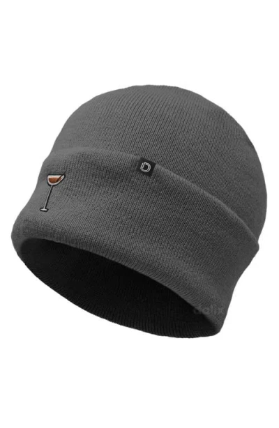 Dalix Espresso Martini Beanie Cap In Gray