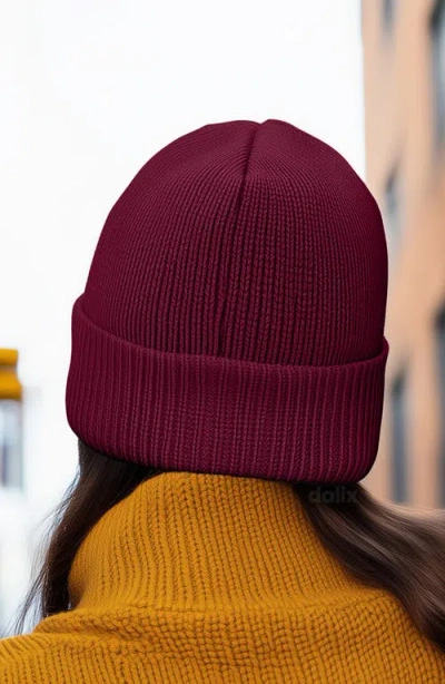 Dalix Espresso Martini Beanie Cap In Burgundy