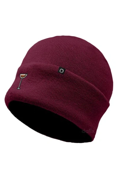 Dalix Espresso Martini Beanie Cap In Burgundy