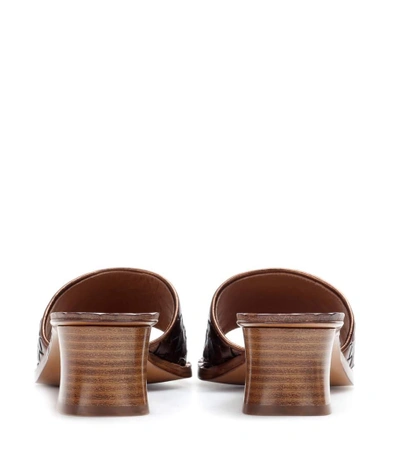 Shop Bottega Veneta Intrecciato Leather Sandals In Calvados