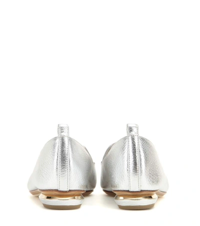 Shop Nicholas Kirkwood Botalatto Metallic Leather Loafers In Silver Lotalatto