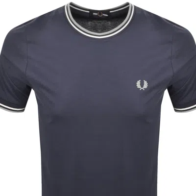 Fred Perry Twin Tipped T-shirt - Navy In Blue