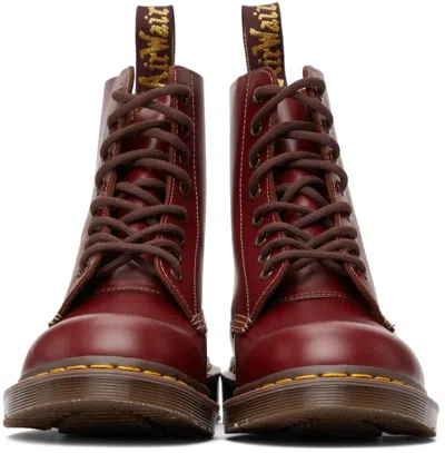 Dr. Martens Dr.martens Smooth Boots In Cherry Color Leather In Brown