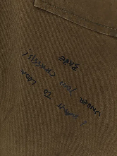 Dsquared2 Embroidered Patch Zip-up Jacket In Brown