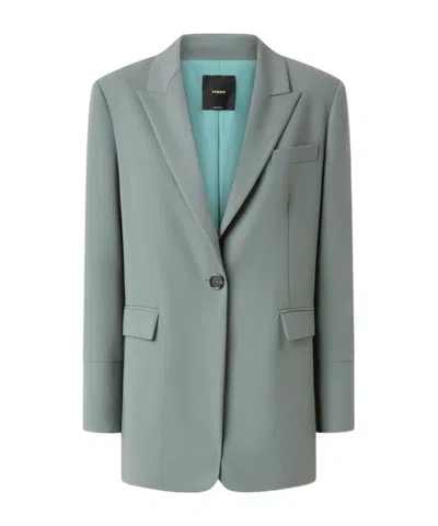Pinko Oversized Stretch Blazer In Blue