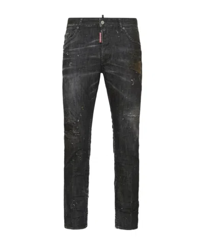 Dsquared2 Dsquared Black Stretch Denim Skater Jeans In Black