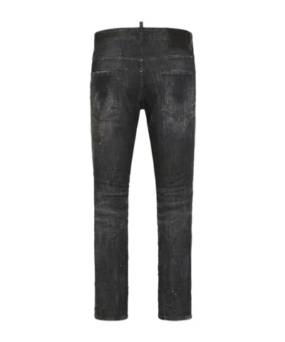 Dsquared2 Dsquared Black Stretch Denim Skater Jeans In Black