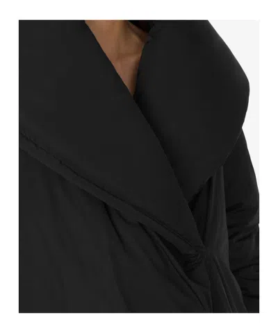 Moschino Asymmetrical High Collar Relaxed Sleeves Coat In Black