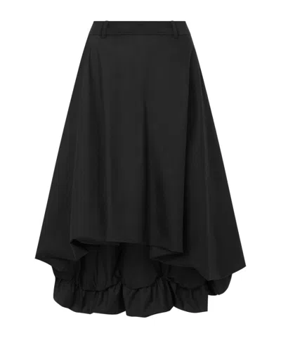 Moschino Cotton Poplin Skirt In Black