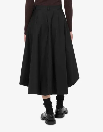 Moschino Cotton Poplin Skirt In Black
