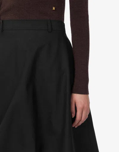 Moschino Cotton Poplin Skirt In Black