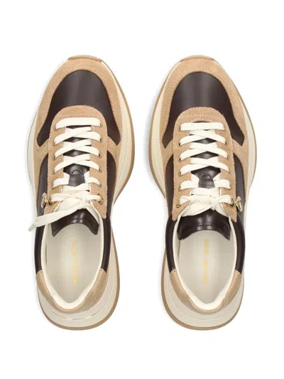 Michael Michael Kors Leather Suede Platform Sneakers In Multi