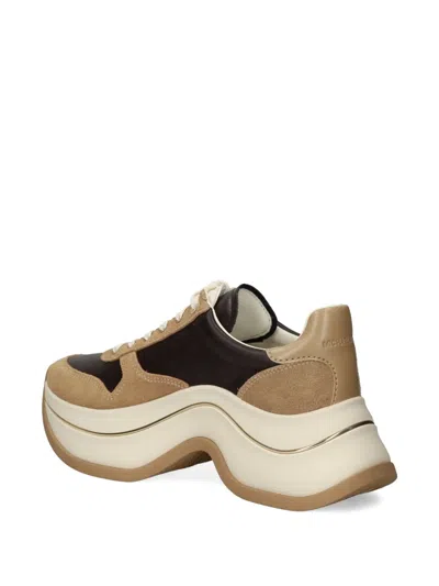 Michael Michael Kors Leather Suede Platform Sneakers In Multi