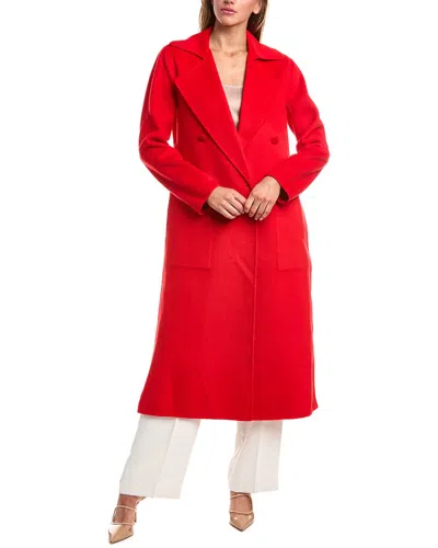 Reiss Nrd Sasha Wool-blend Blindseam Coat In Red