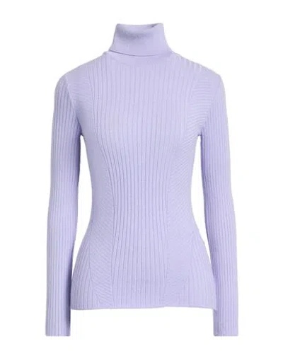 Akep Woman Turtleneck Lilac Size 8 Viscose, Polyester, Polyamide In Purple