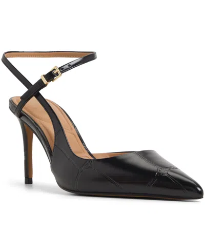Aldo Women's Kymmberly Asymmetric Ankle-strap High-heel Pumps In Black