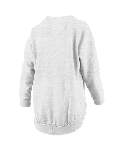 Pressbox Women's Heather Gray Texas A&m Aggies Field Day Melange Poncho Pullover Sweatshirt In Gray