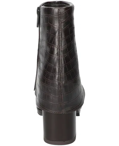 Easy Street Women's Sutton Square Toe Ankle Boots In Brown