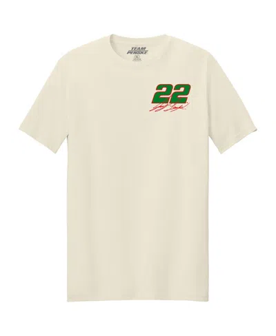Team Penske Men's Natural Joey Logano Hunt Brothers Pizza Car T-shirt In White